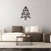Decorațiune de perete din metal Pine Tree, Negru, 46x60x0.15 cm, SKU 891TNL1770, imagine 4