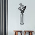Decoratiune de perete Metal Flower 6, Negru, 60x1x24 cm, SKU 891TNL1776
