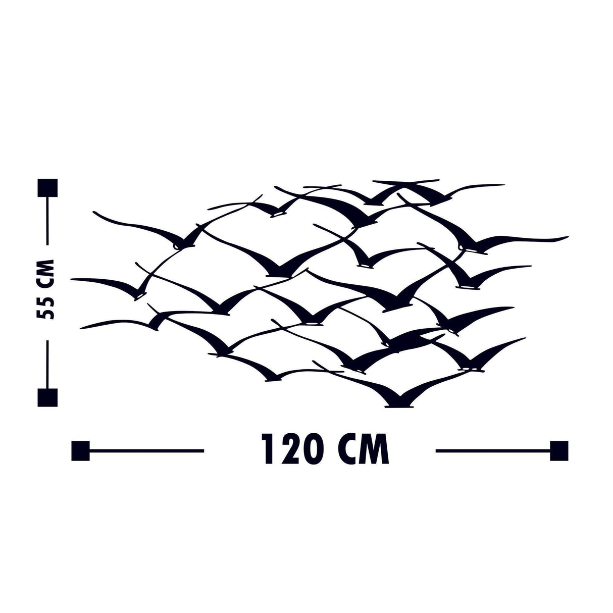 Decoratiune de perete Metal Tanelorn, Negru, 55x0x120 cm