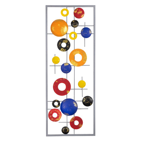 Decorațiune de perete din metal Pıngen, Multicolor, 74x28x0 cm