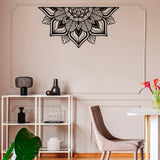 Decoratiune de perete Metal Mandala 1, Negru, 78x1x154 cm - Negru, SKU 891TNL1879