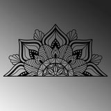 Decoratiune de perete Metal Mandala 1, Negru, 78x1x154 cm - Negru, SKU 891TNL1879