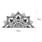 Decoratiune de perete Metal Mandala 1, Negru, 78x1x154 cm - Negru, SKU 891TNL1879