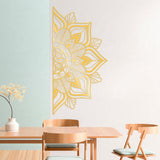 Decoratiune de perete Metal Mandala 1, Negru, 78x1x154 cm - Auriu, SKU 891TNL1879