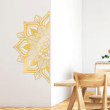 Decoratiune de perete Metal Mandala 1, Negru, 78x1x154 cm - Auriu, SKU 891TNL1879