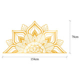 Decoratiune de perete Metal Mandala 1, Negru, 78x1x154 cm - Auriu, SKU 891TNL1879