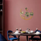 Decoratiune de perete Metal Haiyang, Verde, 70x5x70 cm