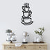 Decoratiune de perete Metal Coffee, Negru, 75x1x40 cm, SKU 891TNL1938