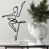 Decoratiune de perete Metal Ballerina 1, Negru, 0x42x70 cm