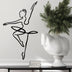 Decoratiune de perete Metal Ballerina 1, Negru, 0.15x42x70 cm, SKU 891TNL1973
