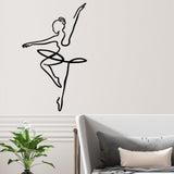 Decoratiune de perete Metal Ballerina 1, Negru, 0x42x70 cm