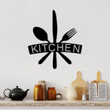 Decoratiune de perete Metal Kitchen, Negru, 2x66x68 cm