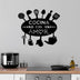 Decoratiune de perete Metal Cocina Con Amor, Negru, 1.5x43x49 cm, SKU 891TNL2022