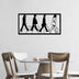 Decoratiune de perete Metal The Beatles, Negru, 39x1x80 cm, SKU 891TNL2063