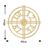 Ceas de perete Metal Wall Clock 33 - Gold, Aur, 48x1x48 cm