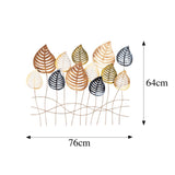 Decoratiune de perete Metal Lilac, Multicolor, 64x1x76 cm