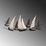 Decoratiune de perete Metal Uskuna, Multicolor, 52x1x123 cm