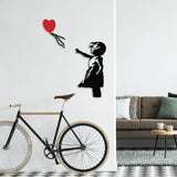 Decoratiune de perete Metal Banksy - 13, Negru, 85x1x105 cm