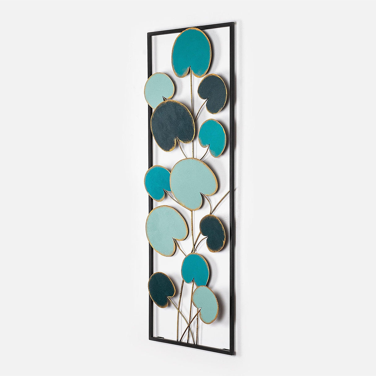 Decoratiune de perete Metal Catalpa, Multicolor, 90x1x32 cm