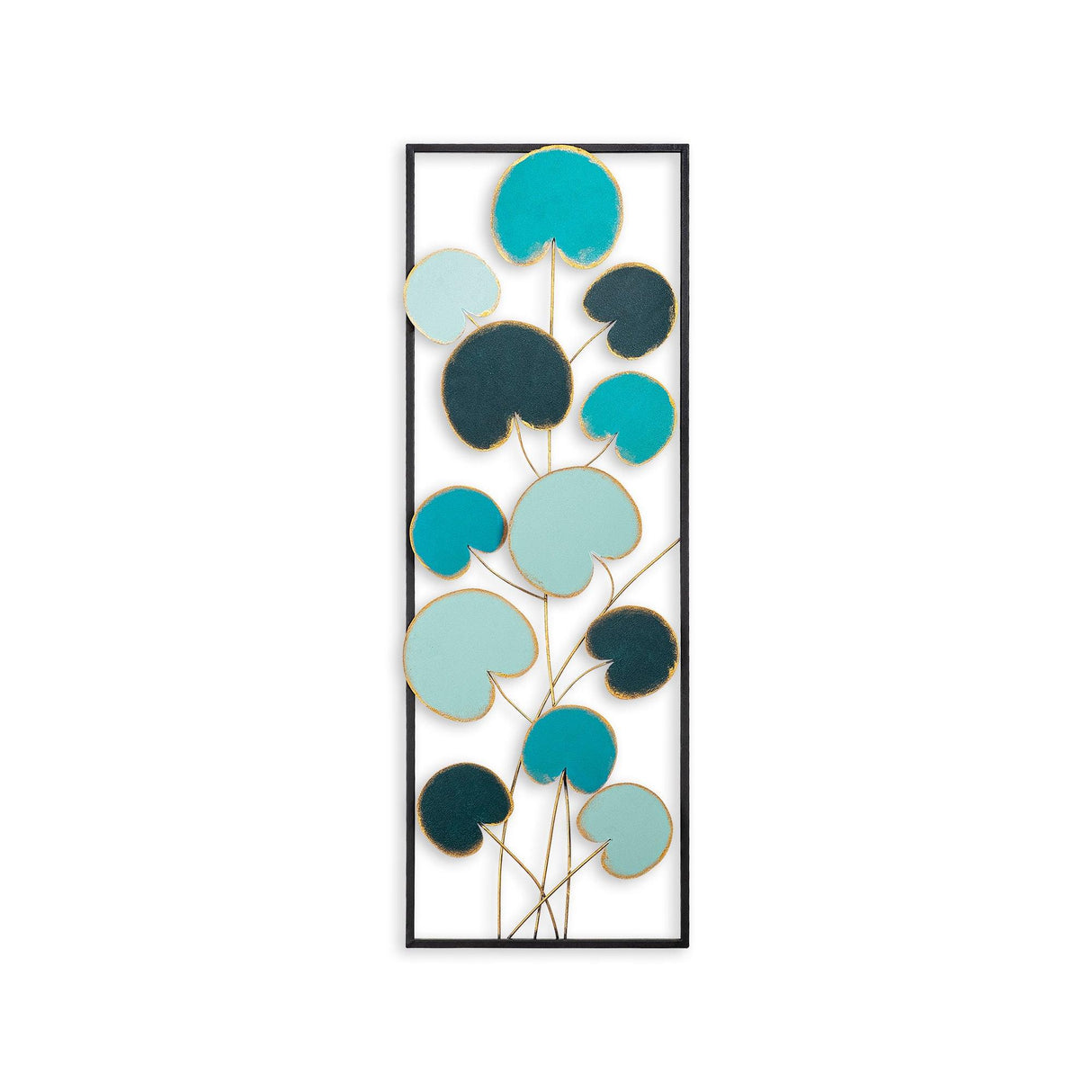 Decoratiune de perete Metal Catalpa, Multicolor, 90x1x32 cm