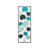 Decoratiune de perete Metal Catalpa, Multicolor, 90x1x32 cm