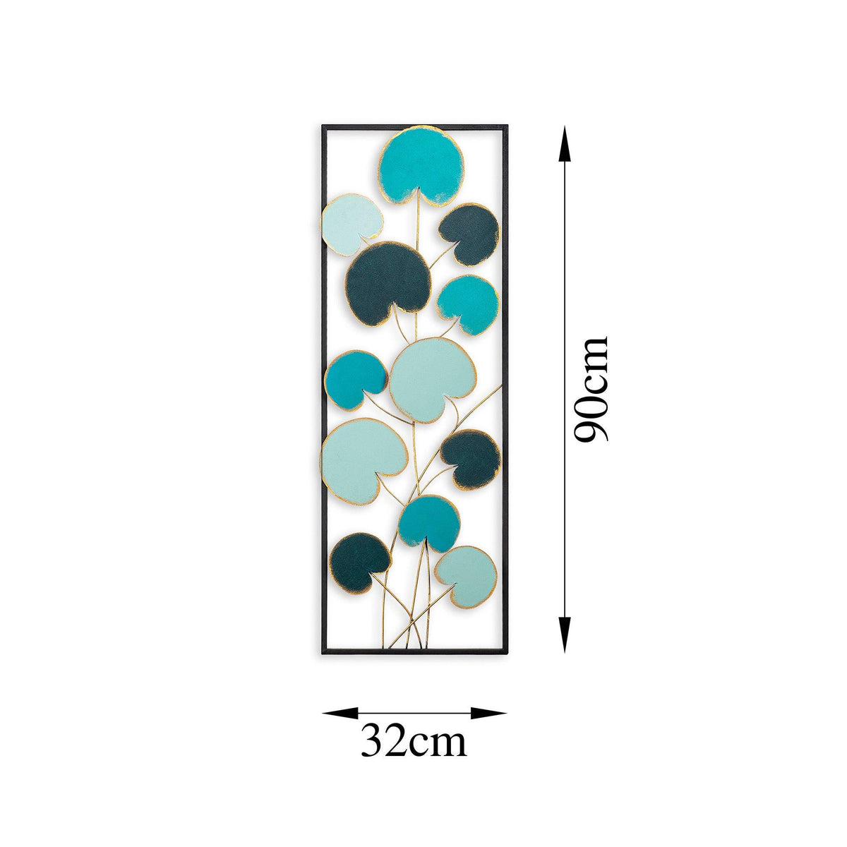 Decoratiune de perete Metal Catalpa, Multicolor, 90x1x32 cm, SKU 891TNL2307