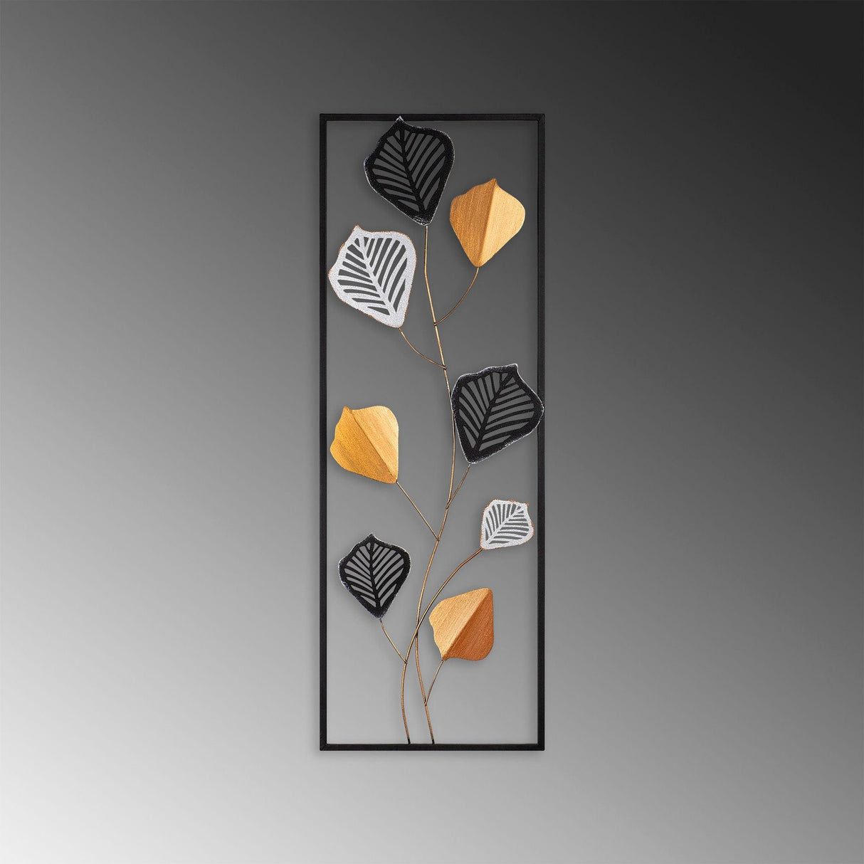 Decoratiune de perete Metal Crabtree, Multicolor, 90x1x32 cm