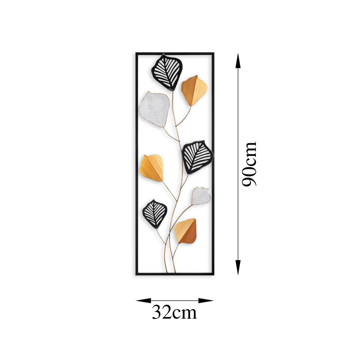 Decoratiune de perete Metal Crabtree, Multicolor, 90x1x32 cm