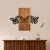 Decorațiune de perete din lemn Butterflies 2, Nuc - Negru, 74x58x3 cm, SKU 891TNL2347, imagine 1