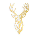 Decoratiune de perete Metal Red Deer 3, Aur, 70x1x42 cm