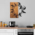 Decoratiune de perete lemn Spiral Birds, Nuc, 58x3x58 cm, SKU 891TNL2367