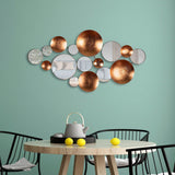 Decoratiune de perete Metal Infinity-round, Multicolor, 116x4x60 cm