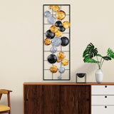 Decorațiune de perete din metal Camber - 7, Multicolor, 32x4x90 cm