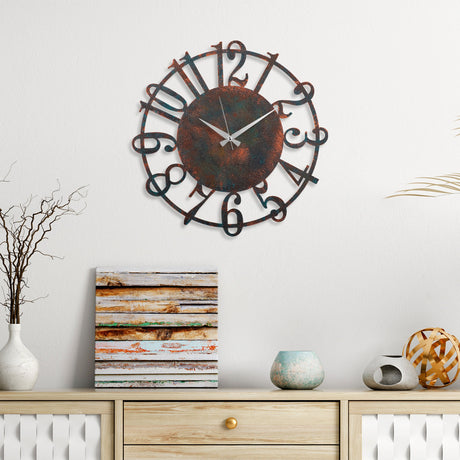 Ceas de perete Metal Wall Clock 15 - 3, Multicolor, Ø48 cm