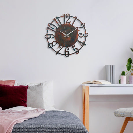 Ceas de perete Metal Wall Clock 15 - 3, Multicolor, Ø48 cm