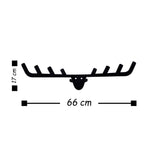 Cuier de hol metalic Antler, Negru, 17x1x66 cm