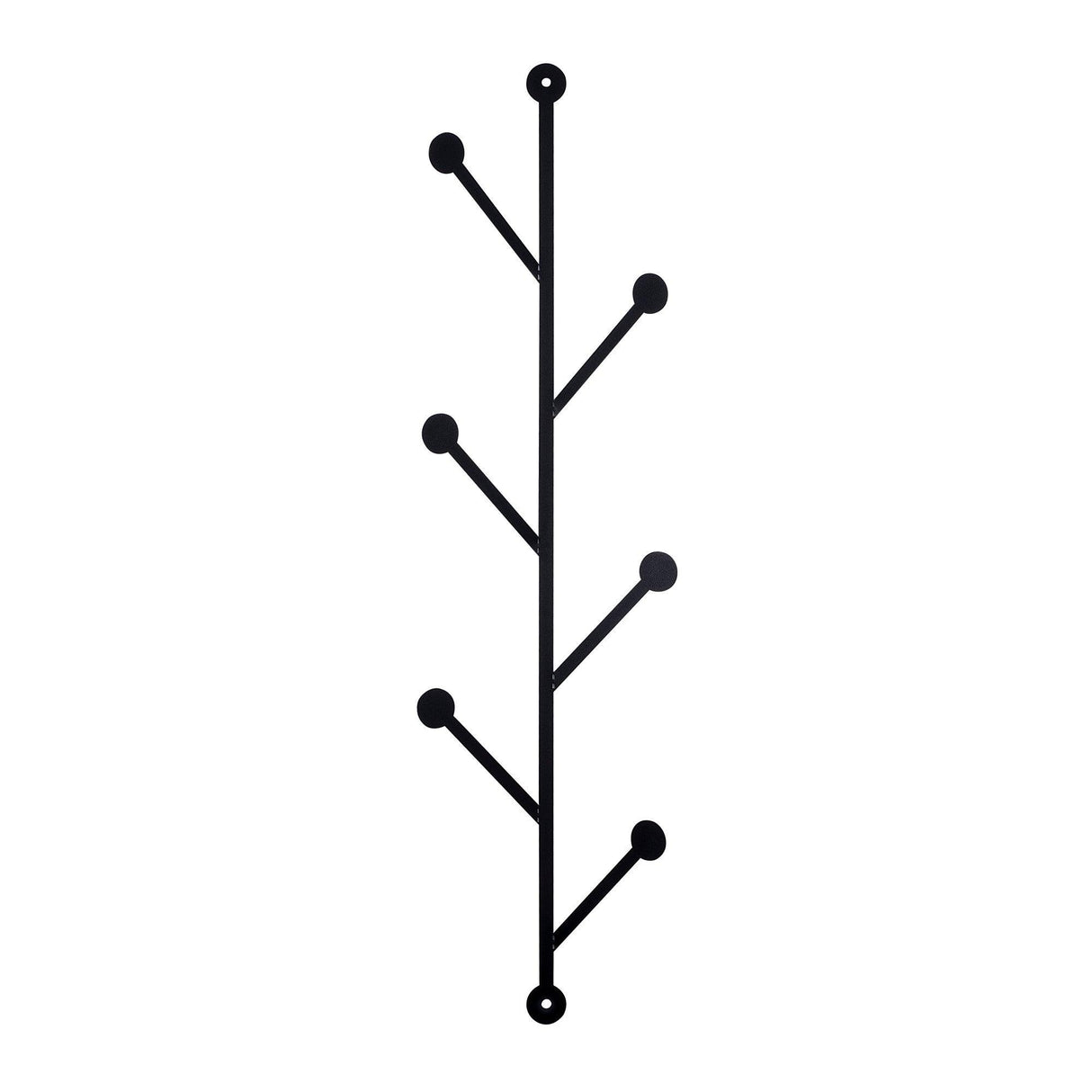 Cuier de hol metalic Rod 2, Negru, 94x1x25 cm