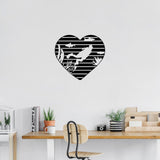 Decoratiune de perete Metal Diver - 445, Negru, 70x1x78 cm