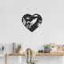 Decoratiune de perete Metal Diver - 445, Negru, 70x1x78 cm, SKU 891TNL3123