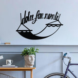 Decoratiune de perete Metal Dolce Far Niente 5, Negru, 60x38 cm