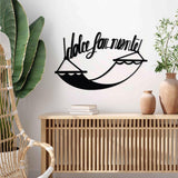 Decoratiune de perete Metal Dolce Far Niente 5, Negru, 60x38 cm