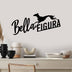 Decoratiune de perete Metal Bella Figura 3, Negru, 60x27 cm, SKU 891TNL3466