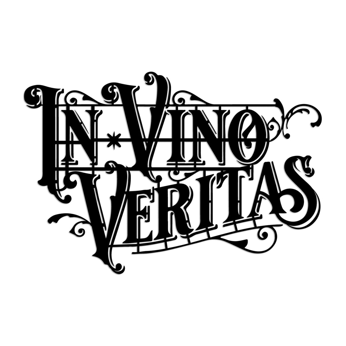 Decoratiune de perete Metal Veritas 2, Negru, 60x41 cm, SKU 891TNL3469