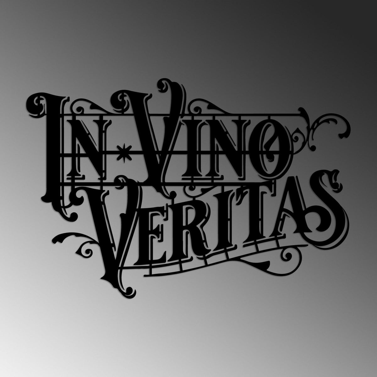 Decoratiune de perete Metal Veritas 2, Negru, 60x41 cm, SKU 891TNL3469