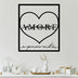 Decoratiune de perete Metal Amore Prima Vista 2, Negru, 49x56 cm, SKU 891TNL3473