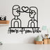 Decoratiune de perete Metal Amore Prima Vista 4, Negru, 56x49 cm, SKU 891TNL3475