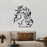 Decoratiune de perete Metal Dolce Vita 2, Negru, 50x56 cm