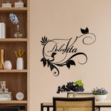 Decoratiune de perete Metal Dolce Vita 3, Negru, 56x48 cm