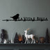 Decoratiune de perete Metal Vita E Bella 4, Negru, 86x15 cm, SKU 891TNL3484
