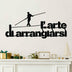 Decoratiune de perete Metal Arrangiarsi 3, Negru, 60x25 cm, SKU 891TNL3487